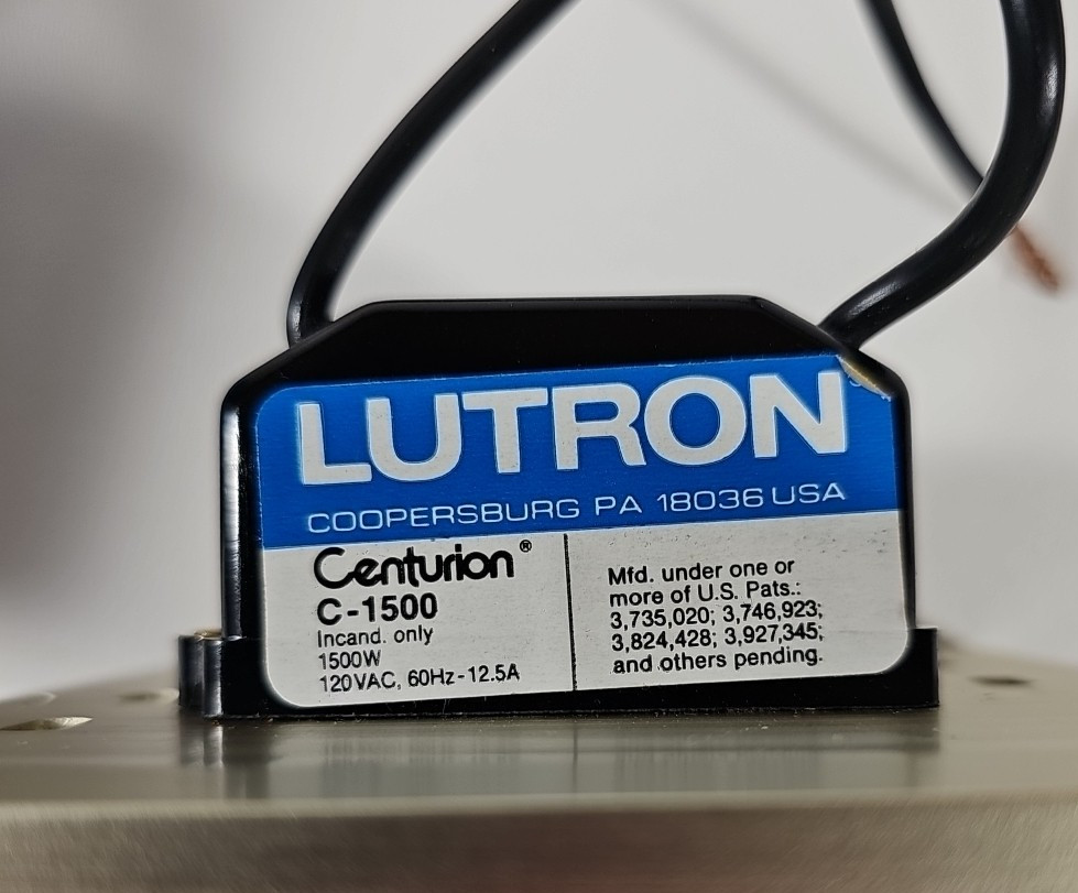 Lutron Centurion C-1500-WH 1500W Dimmer Single Pole White 120V