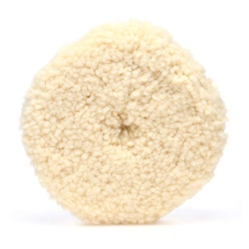 Wool Compounding Pad, 9 in, 05703, White, Doublesided, For Auto Body