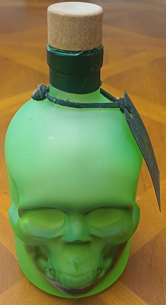 ABSINTH, SUICIDE ABSINTH, SUPER STRONG, CANNABIS, 500ML, SKULL, EMPTY BOTTLE