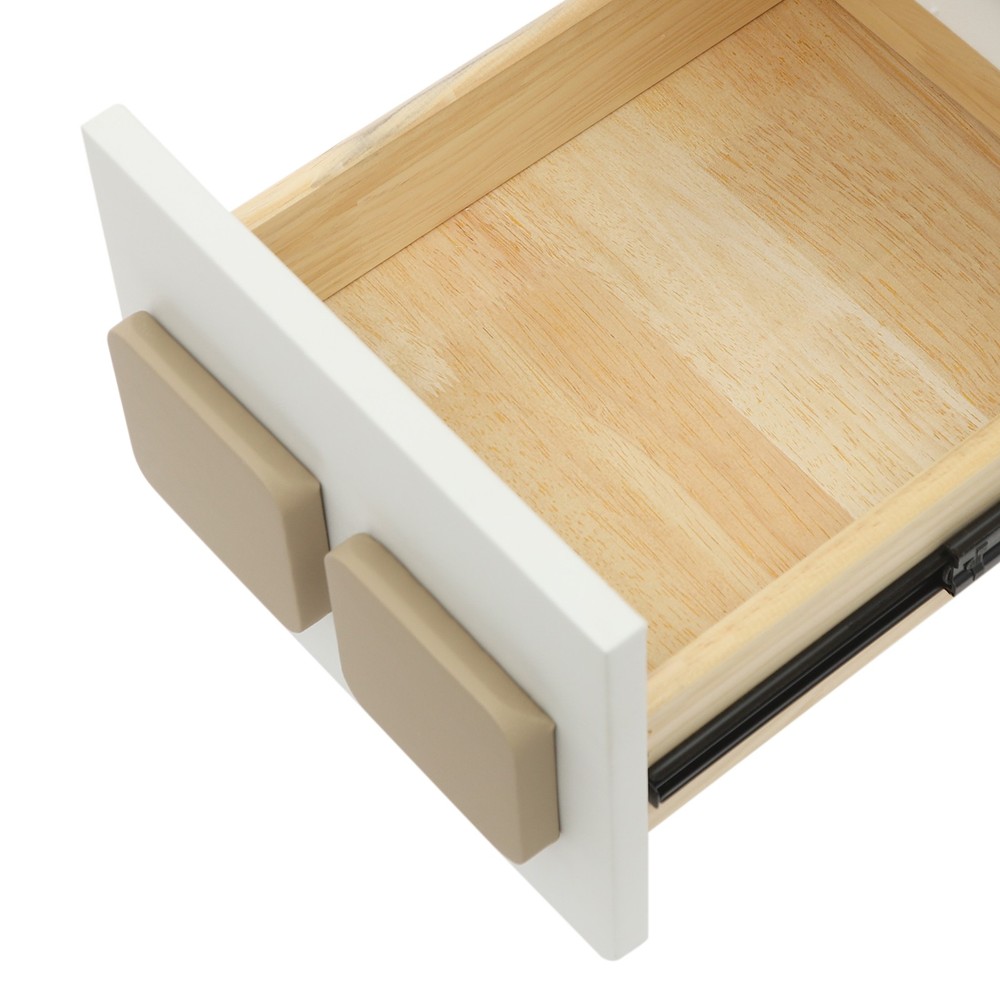 Modern Minimalist End Table, Bedside Table, Floorstanding End Table W/ 2 Drawers