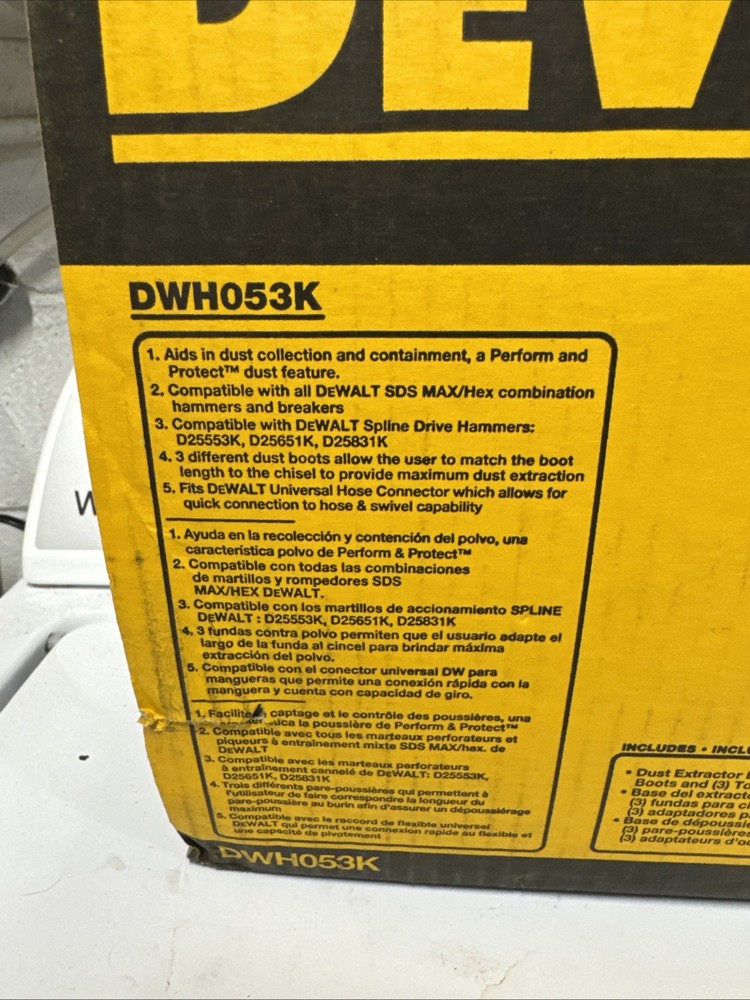 DEWALT DWH053K Chipping Hammer Dust Extractor with Case