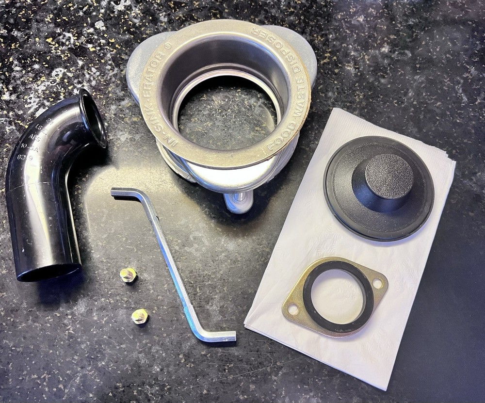 NEW OEM INSINKERATOR Top Mounting Flange and Drain Elbow for Garbage Disposal