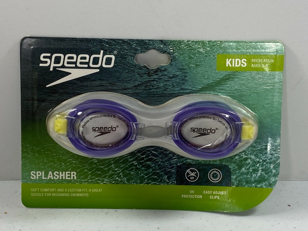 Speedo Kids Splasher Goggles, UV Protection - Purple