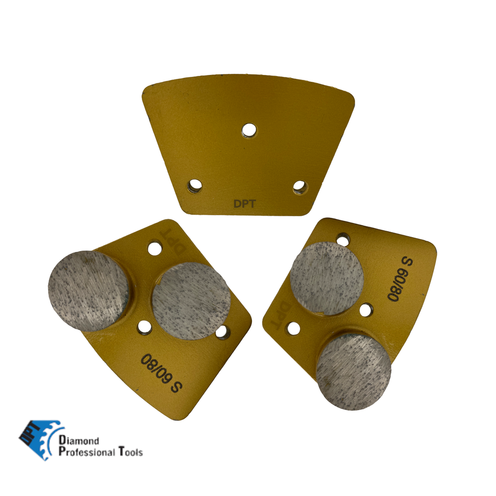 18 Pack Trapezoidal Grinder Tooling Discs Soft Bond for Bolt on Grinders 60 Grit