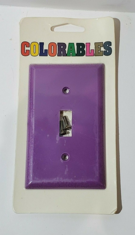 Colorables Solid Purple Color Single Light Switch Switchplate New NIP