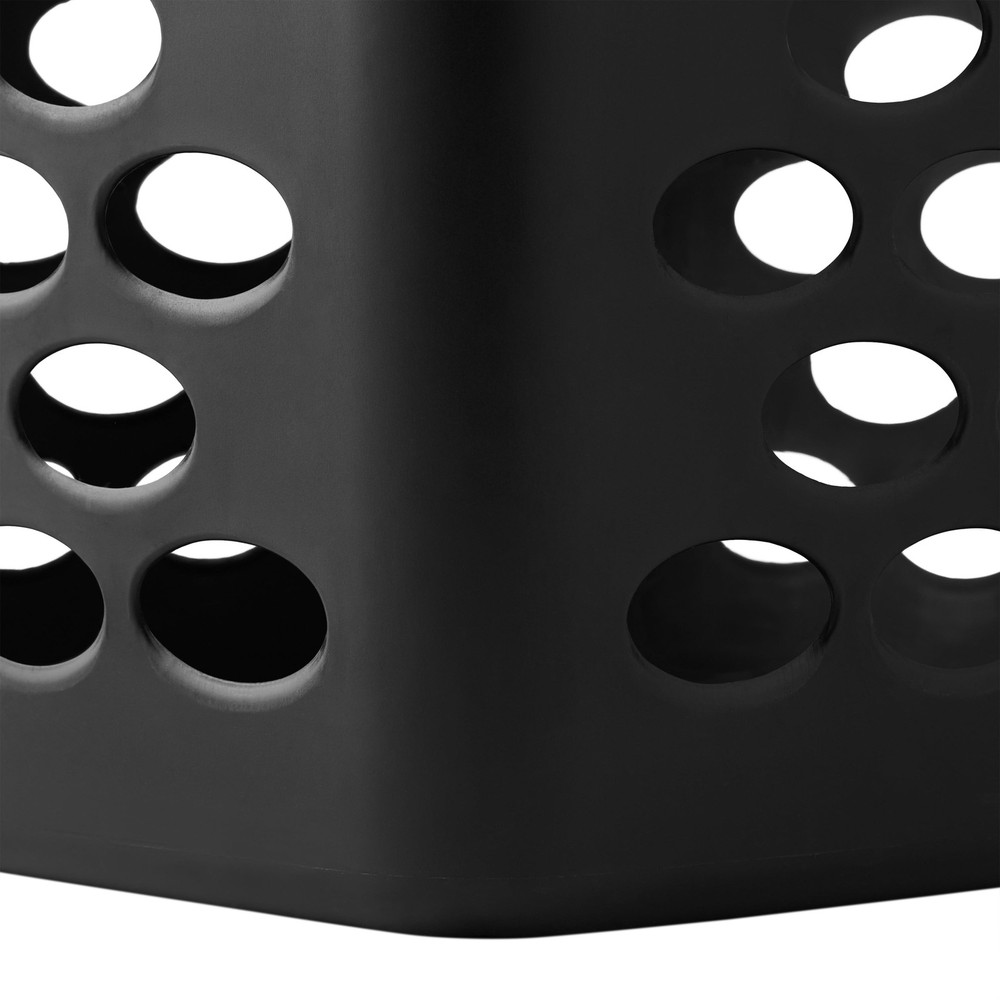 Flexible Square Laundry Hamper Soft Silver Adult