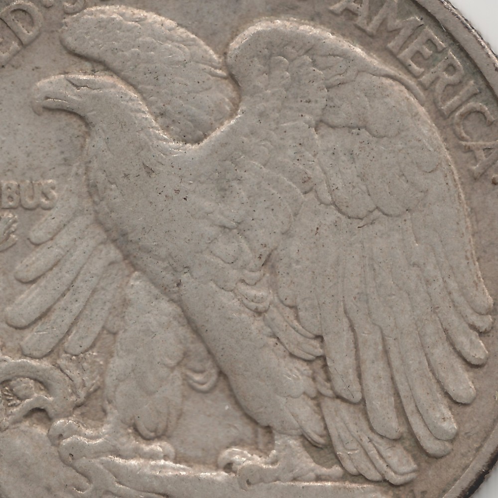 1937 D Walking Liberty Half Dollar, XF