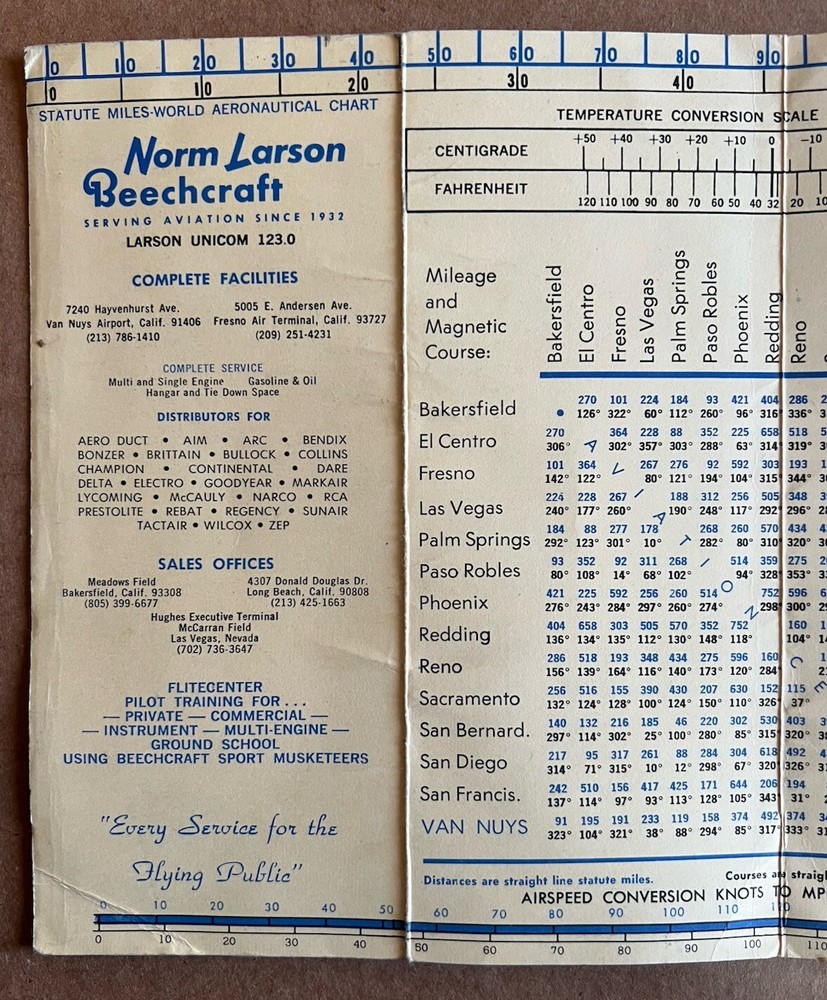 Norm Larson 1968 Beechcraft Aviation Brochure