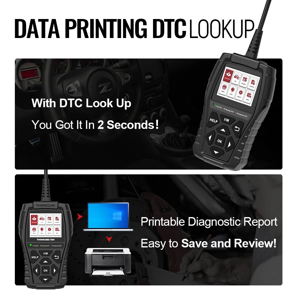 Thinkcar Car Check Engine Diagnostic OBD2 Scanner EOBD Fault Code Reader Tool US