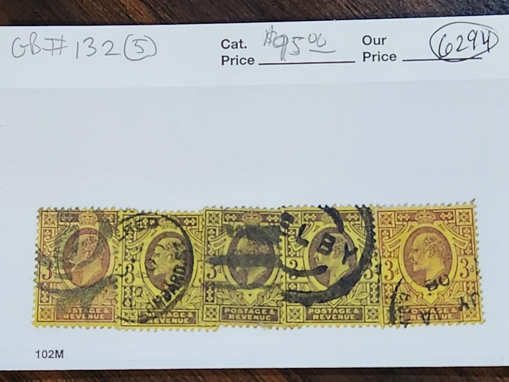 Great Britain #132 (5) - CV $95 - Lot #6294