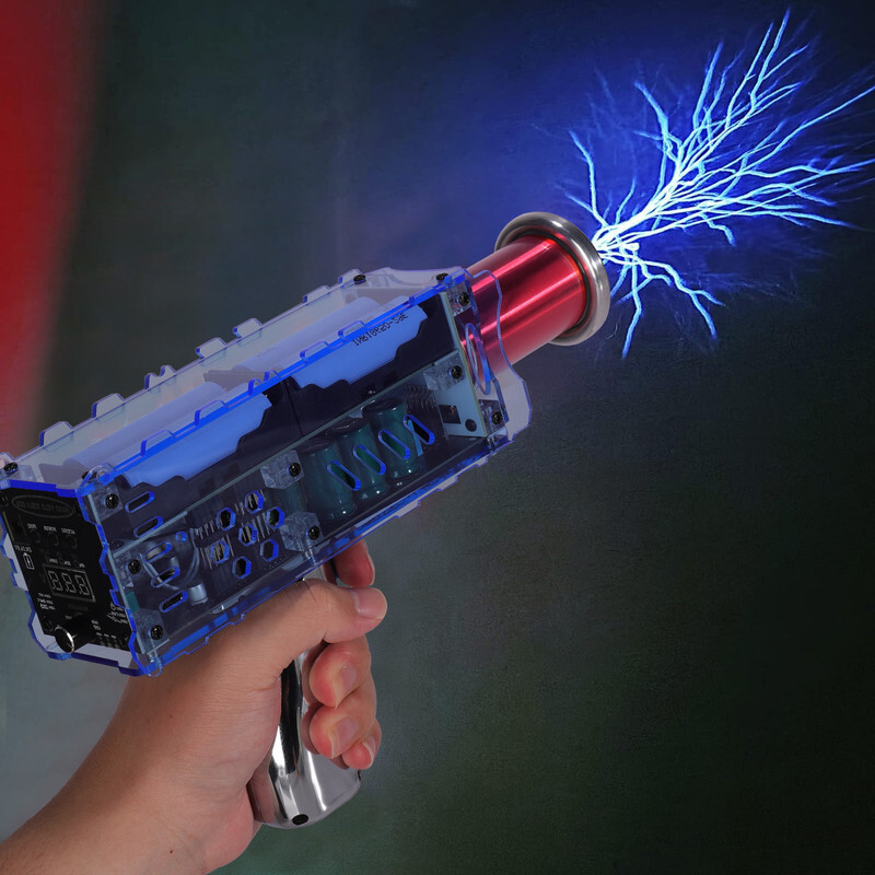Handheld Tesla Coil Gun Arc Generator Trigger Mode Artificial Lightning DIY New