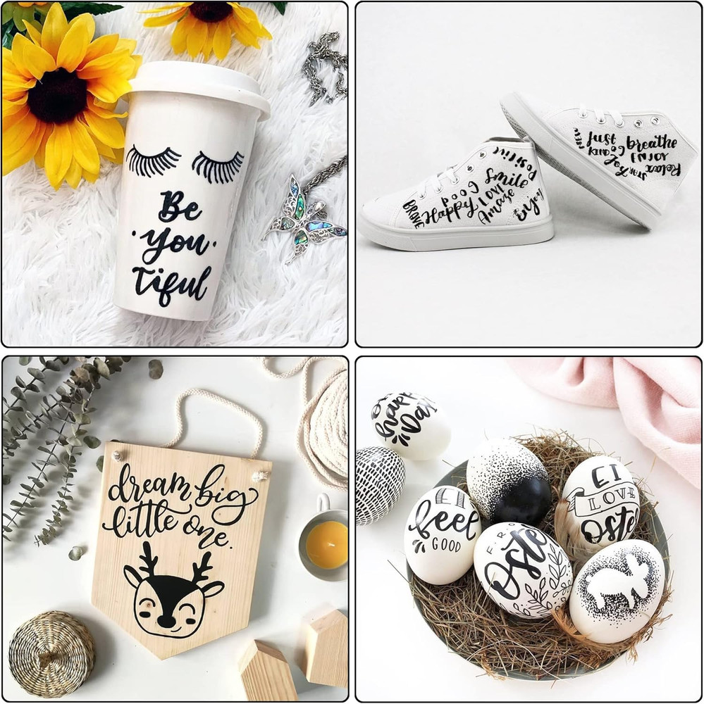 Permanent Markers Bulk, 240 Pack Fine Tip Black Permanent Markers, Waterproof Ma