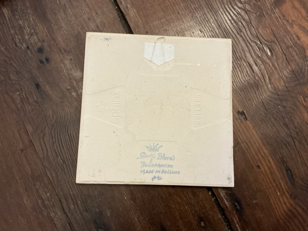 Delft Tile, 6” Vintage, Pristine With Hanger