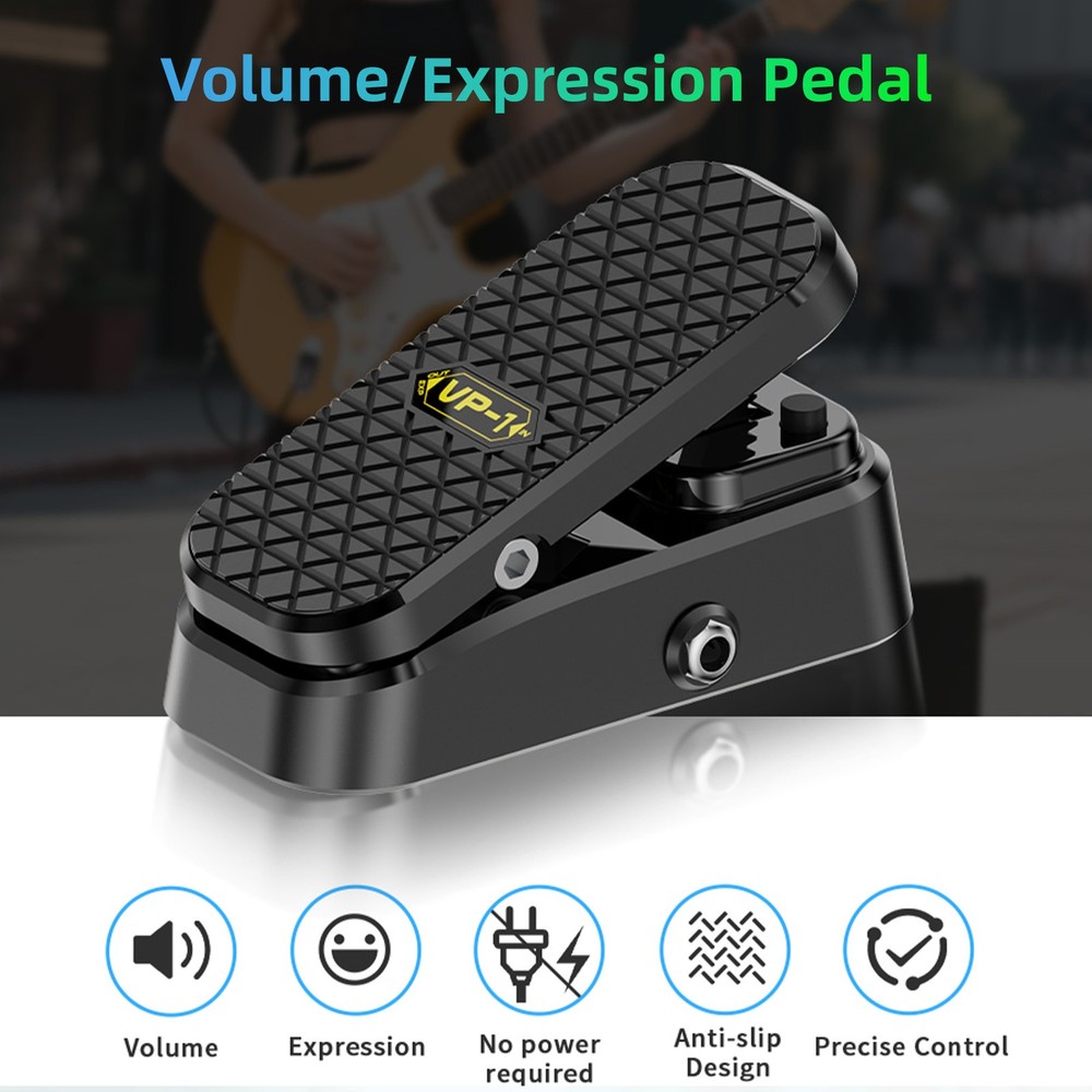 Volume Expression Guitar Effect Pedal Dual Control Silent Stereo Interface D3G2
