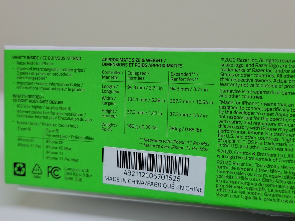 Razer Kishi - Universal Gaming Controller for iPhone - Black - Open-Box