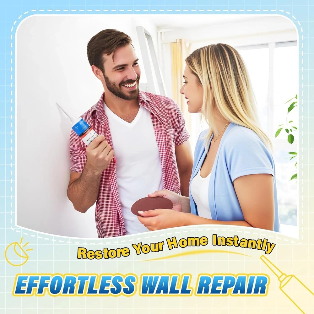 “Drywall Repair Kit Fast Drying – 9 Pack Wall Mending Agent Spackle Hole Patch”