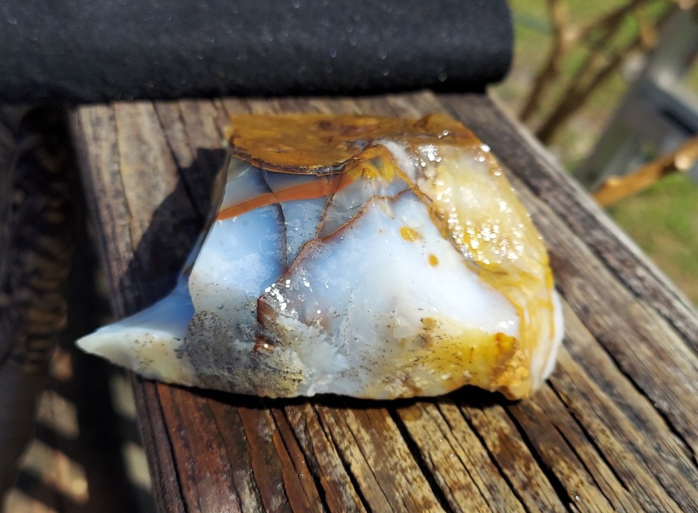 Blue Ice Polka dot Agate Rough