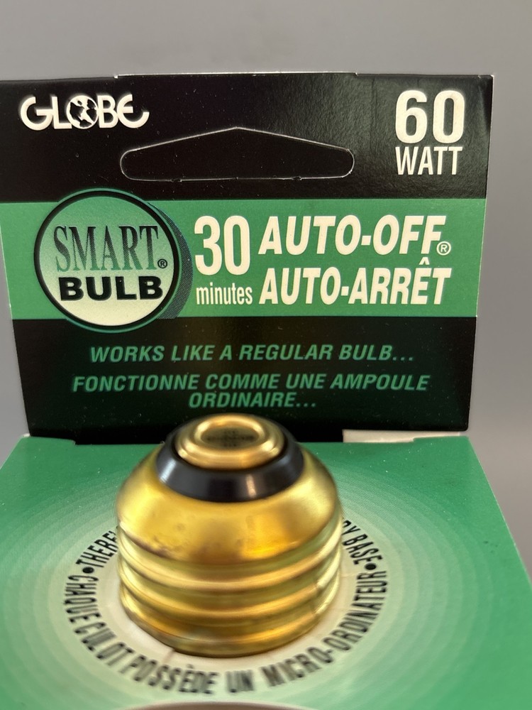 Globe Smart Bulb 30 Min Auto-Off 60W Soft Start Timer Light Bulb 71512 New Box