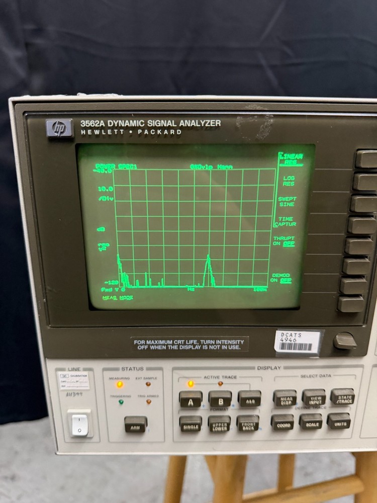 HP 3562A Dynamic Signal Analyzer Powers On Loud Fan See Notes