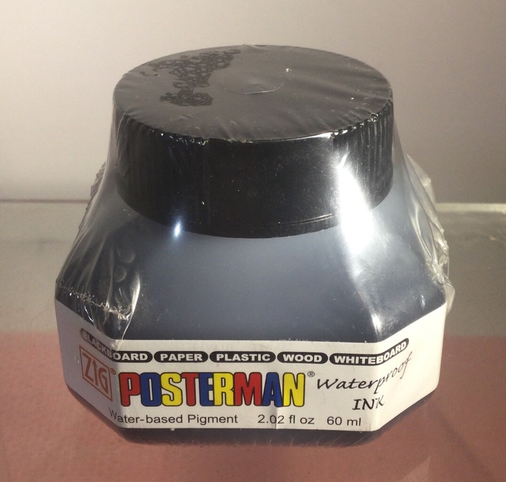 KURETAKE ZIG POSTERMAN WATERPROOF BLACK INK 60ml