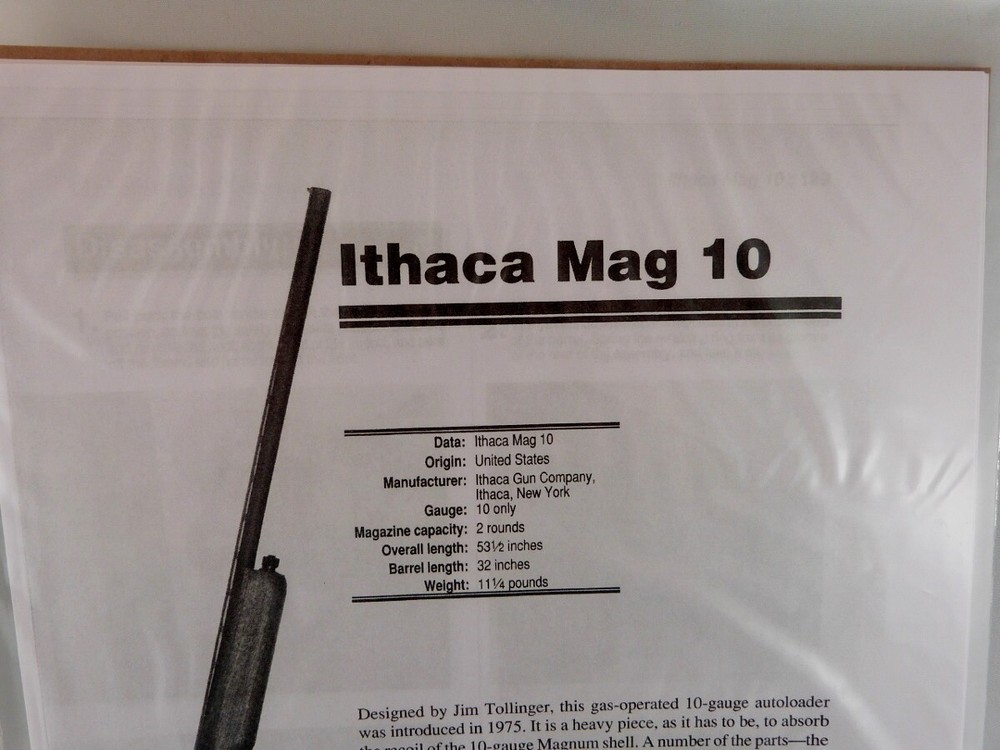 ITHICA MODEL MAG 10 SHOTGUN BREAK DOWN INSTRUCTION KIT a