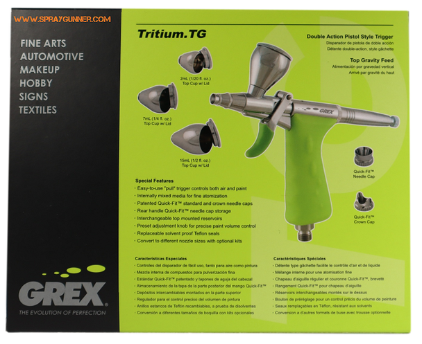 Grex Gravity Feed Tritium Airbrush + Tooty Compressor Combo