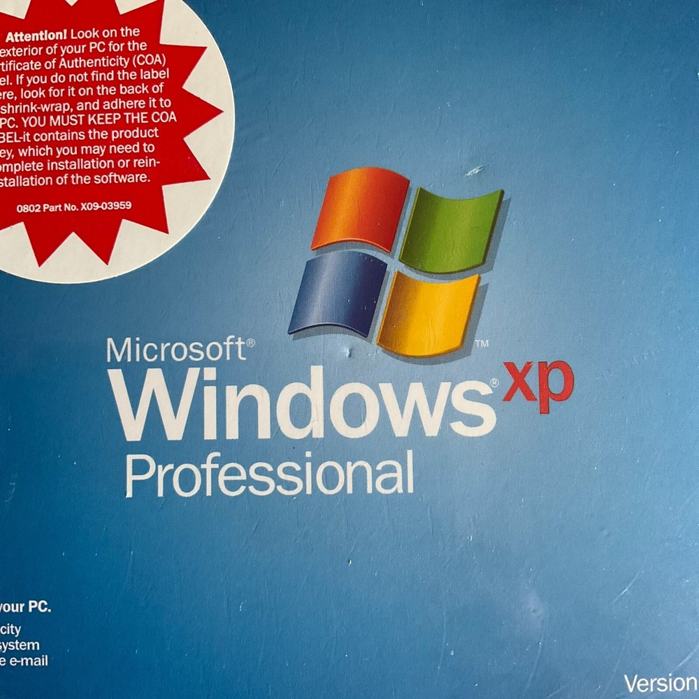 Microsoft Windows XP Professional - Complete Operating System (MS Win Pro) 2002