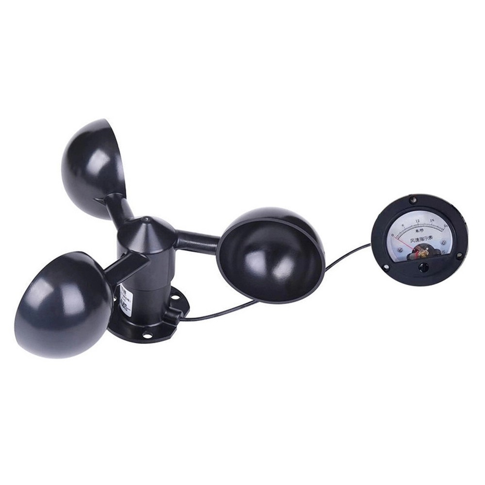 Wind Speed Sensor 3 Cup Anemometer Automatic Display With Self Powered Meter