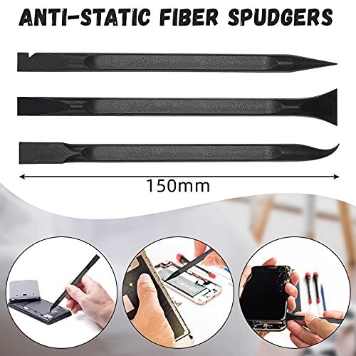 18 Pieces Nonscratch Plastic Scraper Tool Carbon Fiber Plastic Scraper Multipurp