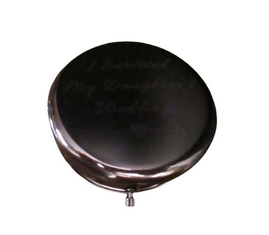 I Survived My Daughters Wedding Copper/Rose Gold 2 Mirror Compact w/Case