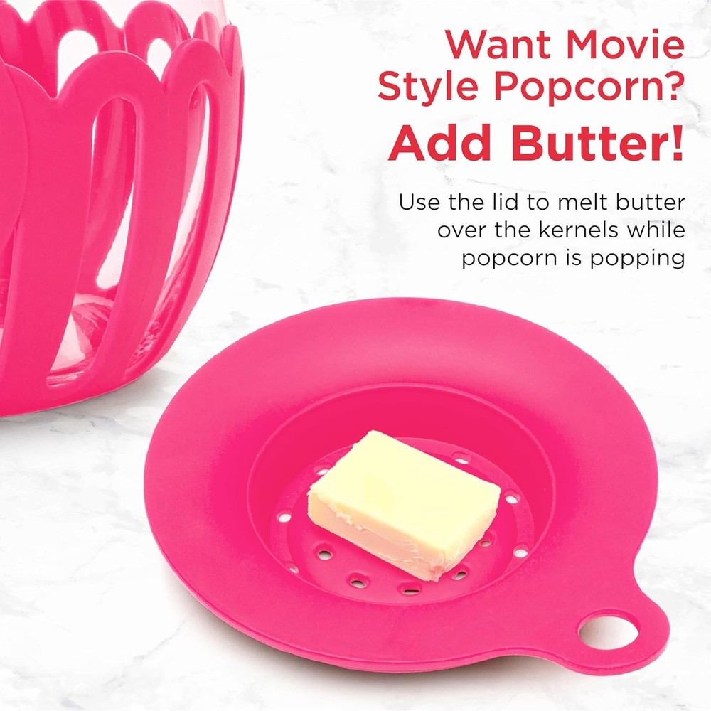 Ecolution Patented Micro-Pop Microwave Popcorn Popper with Temperature Safe