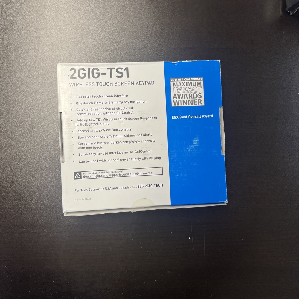 2GIG-TS1-E Wireless Touch Screen Keypad