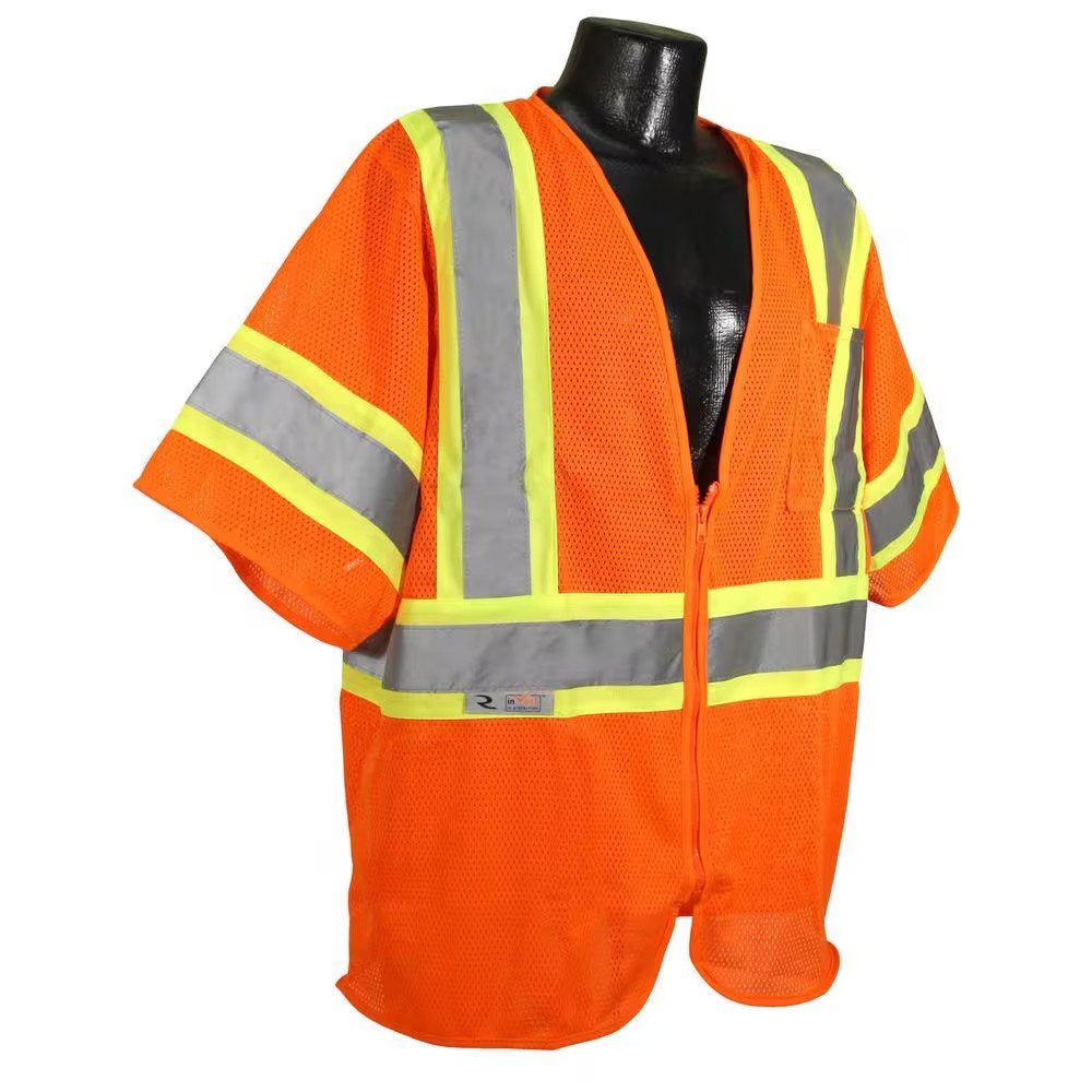 CL 3 with Contrast Orange Medium Safety Vest