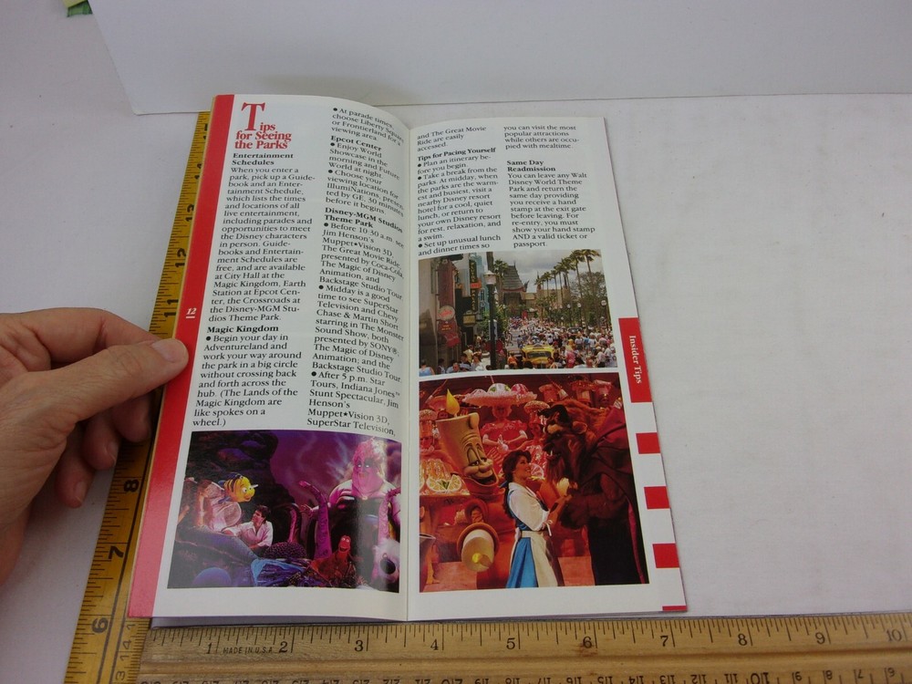 1993 Disney World Insider Planning Guide pamphlet