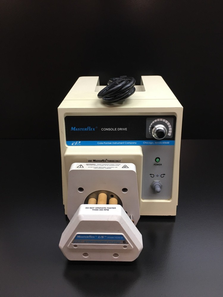 Cole Parmer Masterflex Console Drive Model 7521-50 With Pump Head 7519-10
