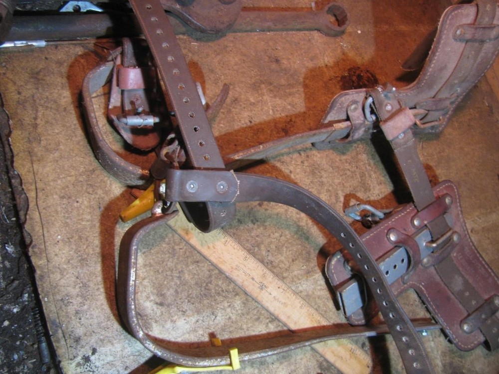 Vintage Bashlin Bell System Adjustable Pole Climbers