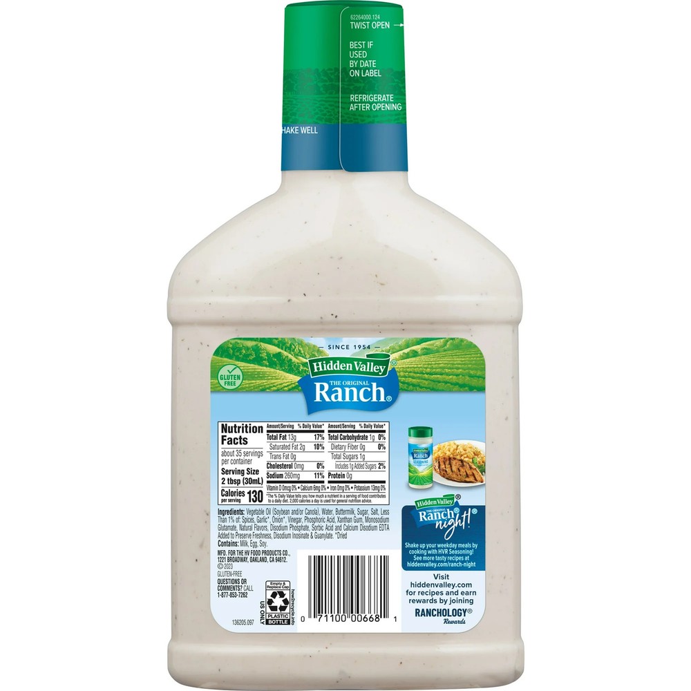 Original ranch salad dressing and topping