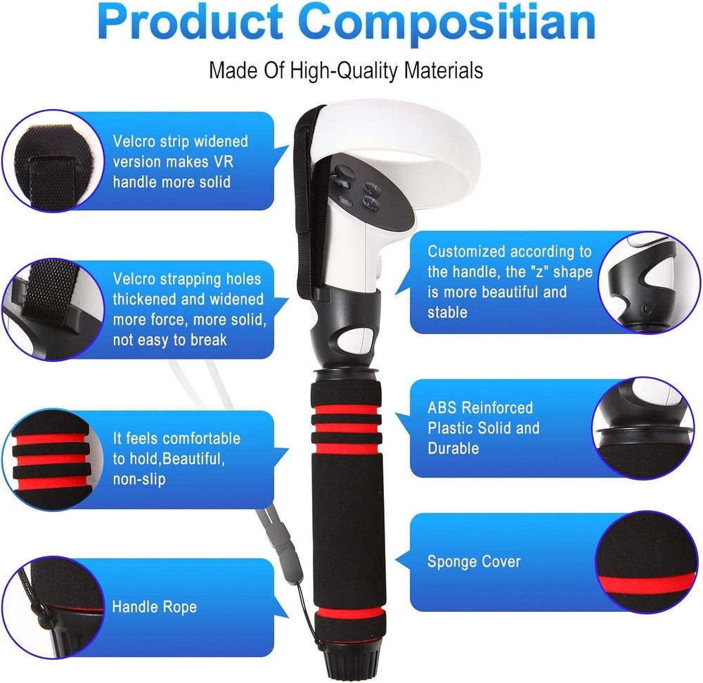 Gorilla Tag Long Arms Accessories for Oculus Quest 2,VR Controller Ext