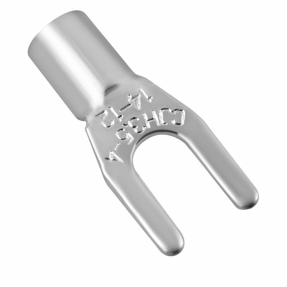 100x Fork Type Copper Non-Insulated Spade Terminals SNB3.5-4 #