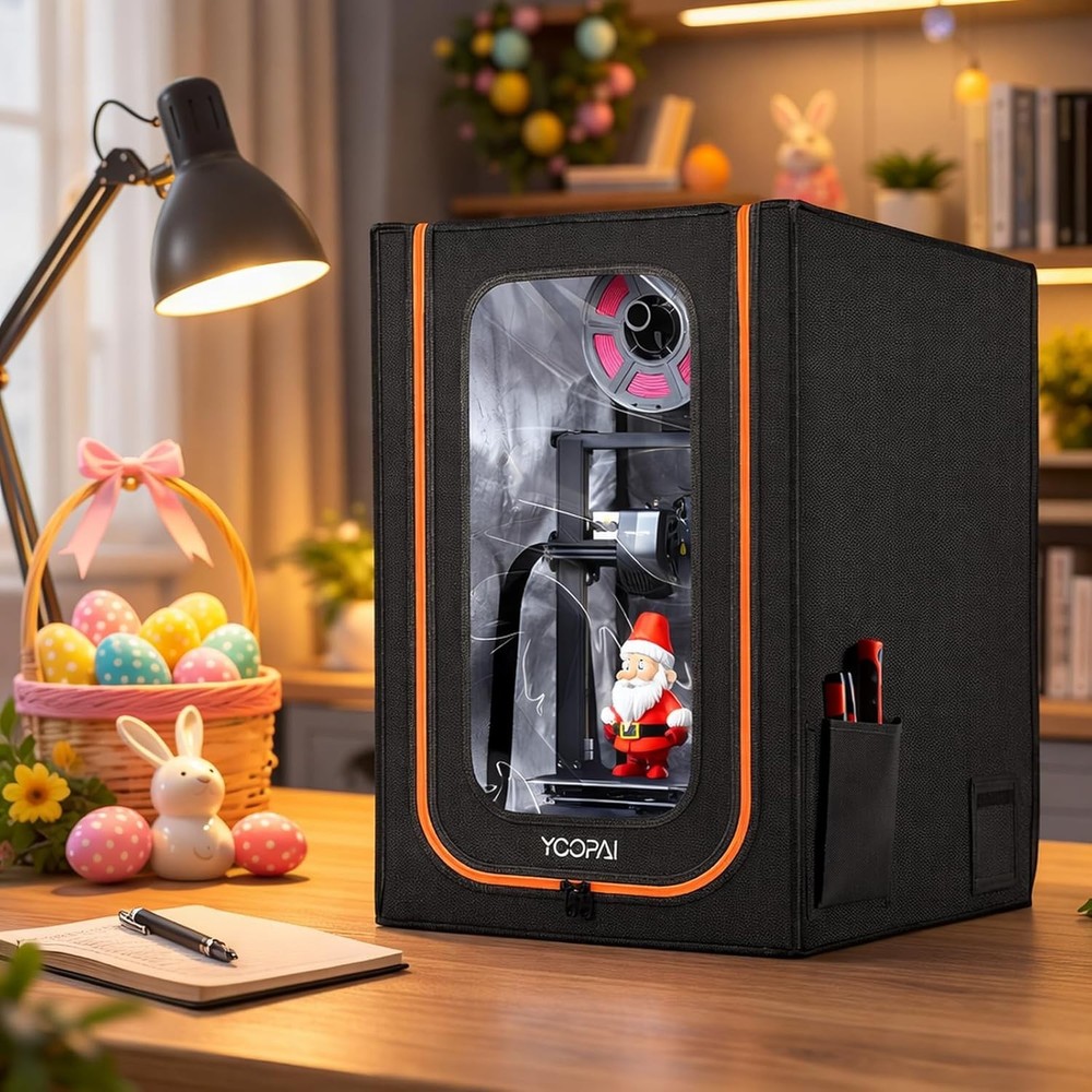 Medium 3D Printer Cover with Built-in LED Light for Enhanced Printing Visibility