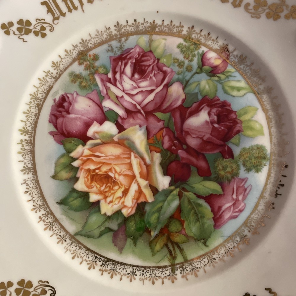 Antique 1900’s German Handled Bread Plate In Mint Condition