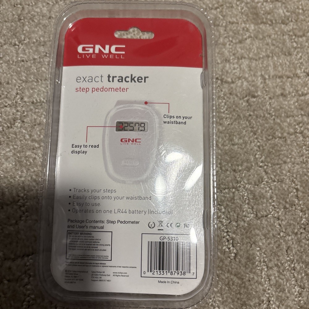 GNC - Exact Tracker Step Pedometer - White