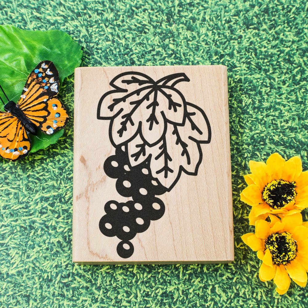 Bunch of Grapes Art Rubber Stamp