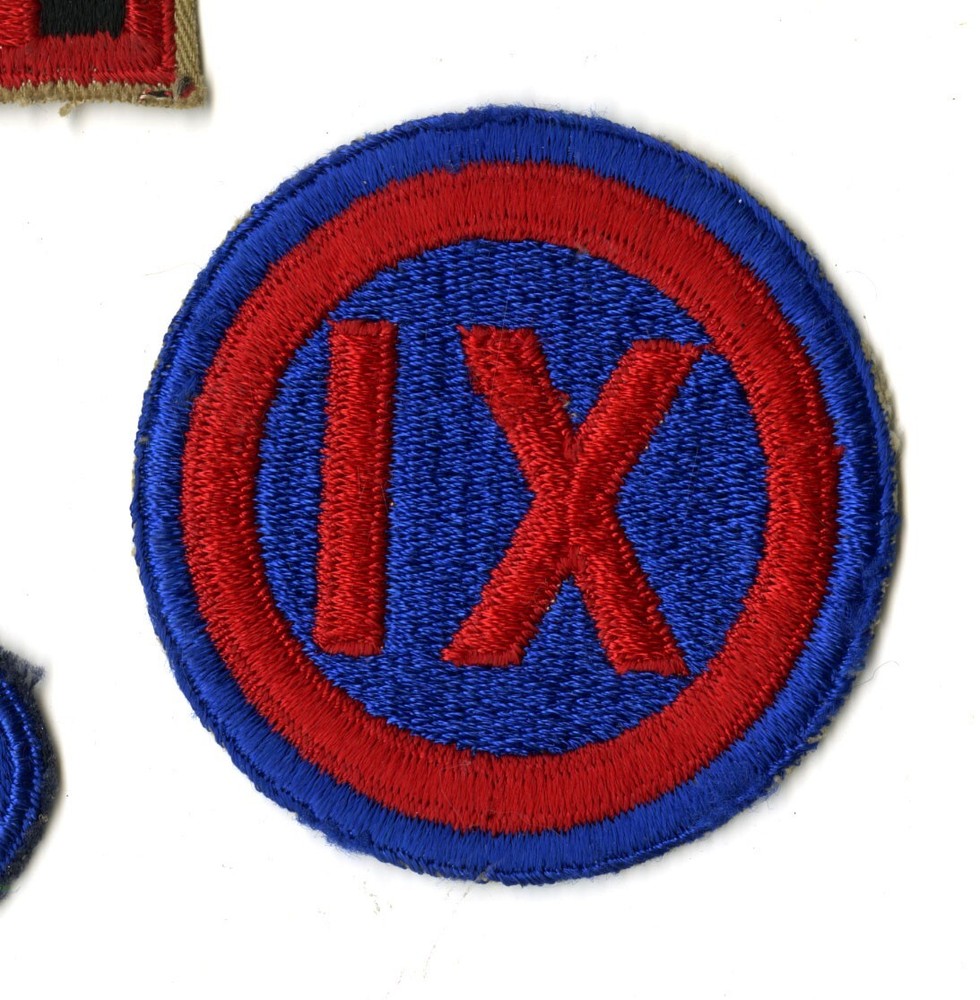 IX Corps White Back Patch WWII Vintage Pacific Theater