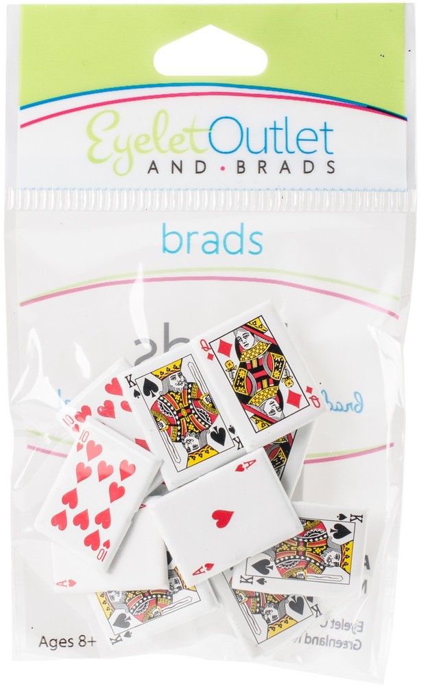 Eyelet Outlet Shape Brads 12/Pkg-Card - 6 Pack