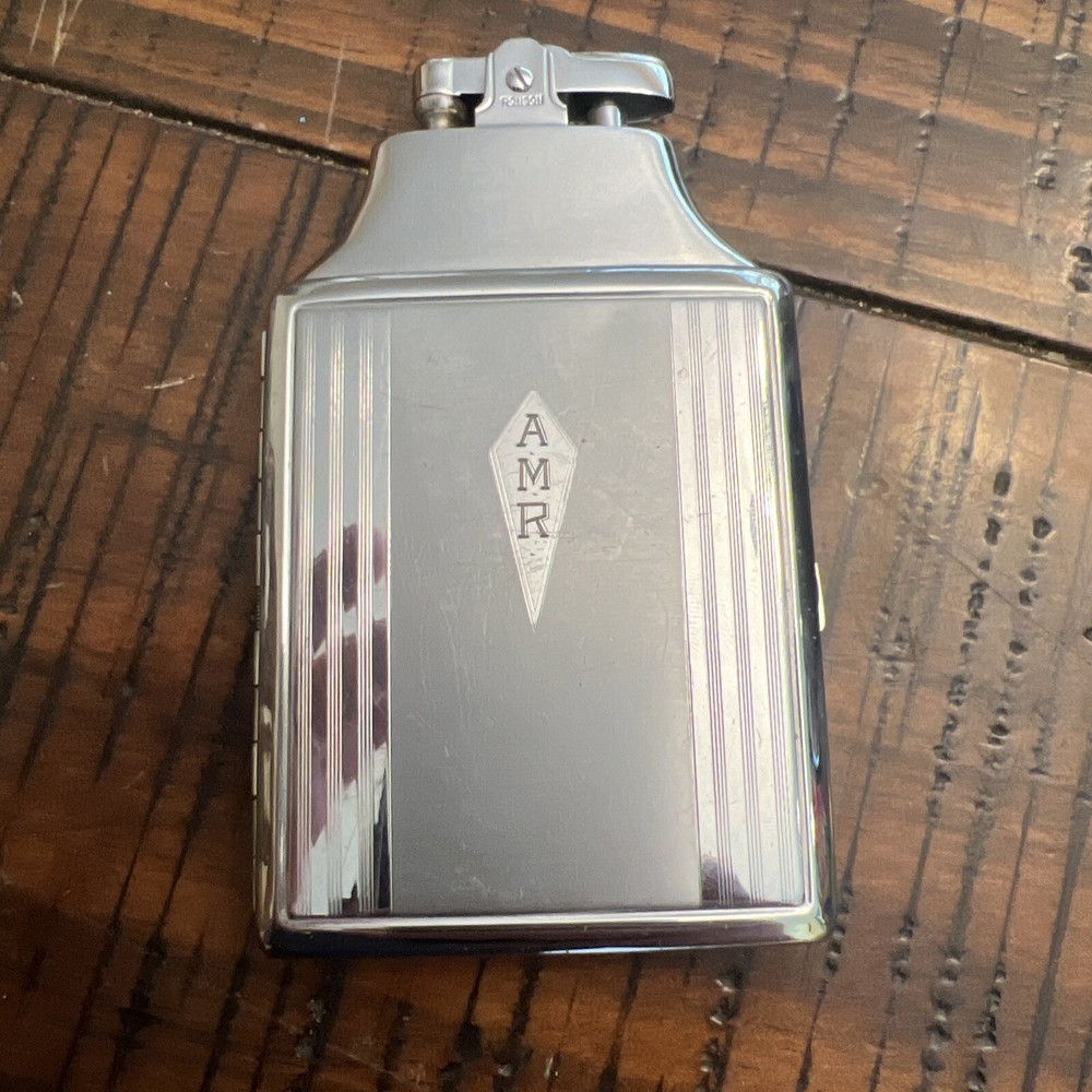 Vintage Ronson MasterCase Cigarette Case Lighter Combo Art Deco Rare