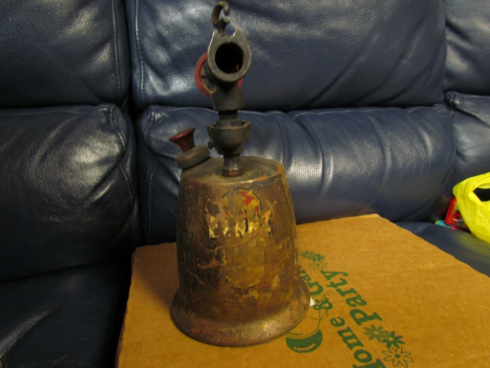 Vintage Antique Turner Brass Soder Torch Gas Blow Torch (4)