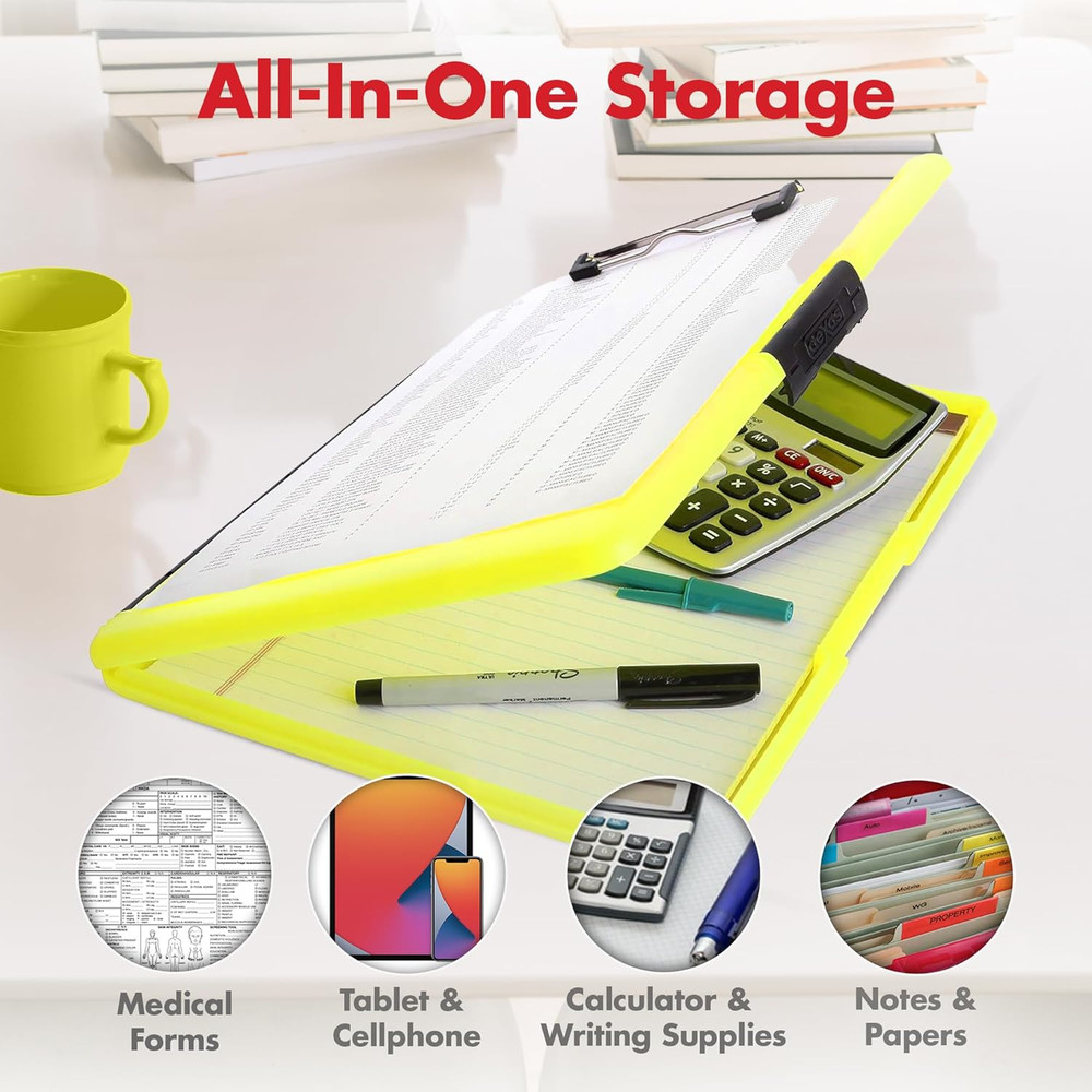 Slimcase 2 Plastic Clipboard with Storage and Side Opening