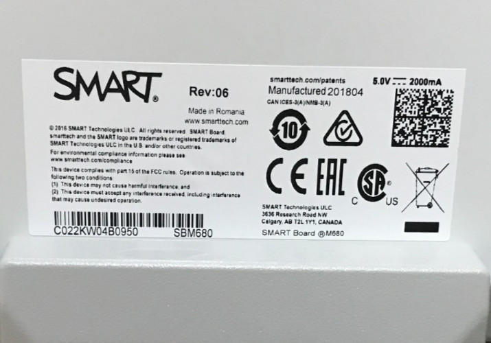 Smart Technologies Smart Board M680 Interactive Whiteboard ✨🔥✨NEW! OPEN BOX✨🔥✨