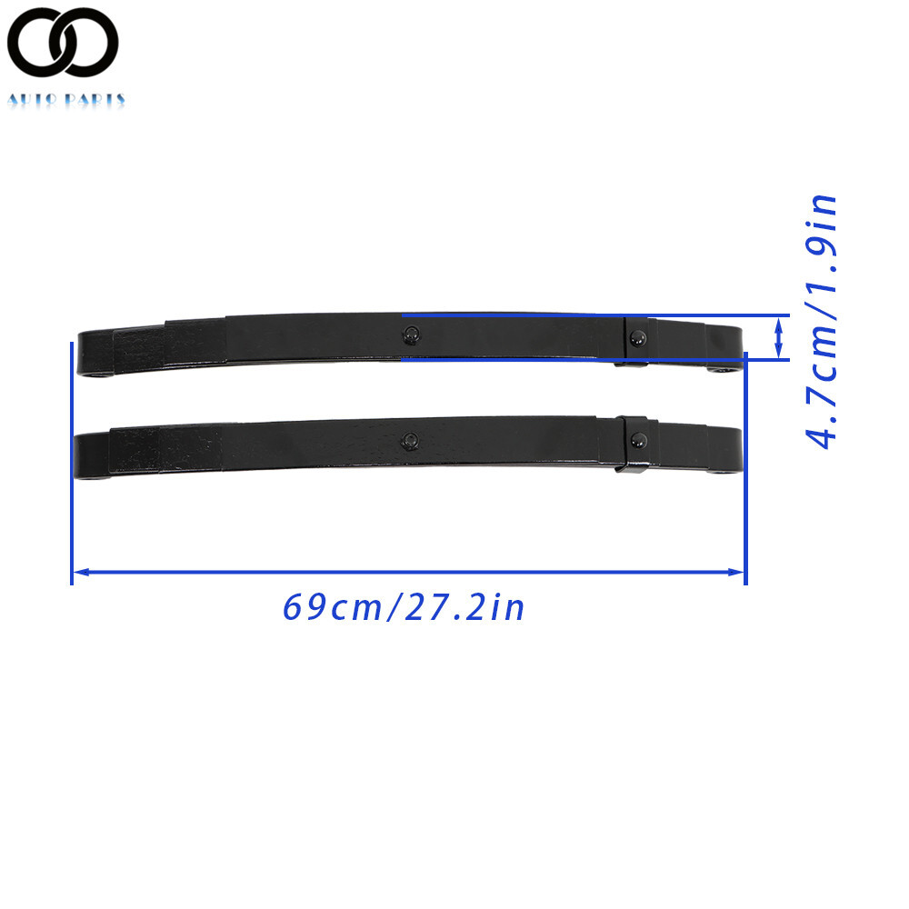 Set of 2 For 3500 lbs Axle Trailer Leaf Spring 4 Leaf Double Eye 1750 lbs Cap